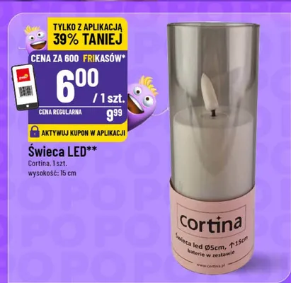 Świeca LED Cortina 15 cm promocja w POLOmarket