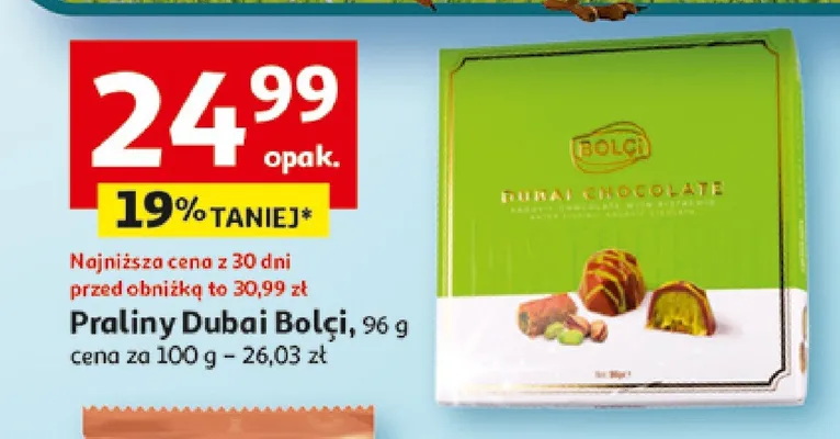 Praliny Dubai Balci promocja w Auchan