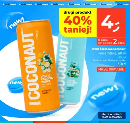 Woda kokosowa Coconaut mango promocja w Dealz