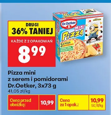 Pizza mini z serem i pomidorami promocja w Biedronka