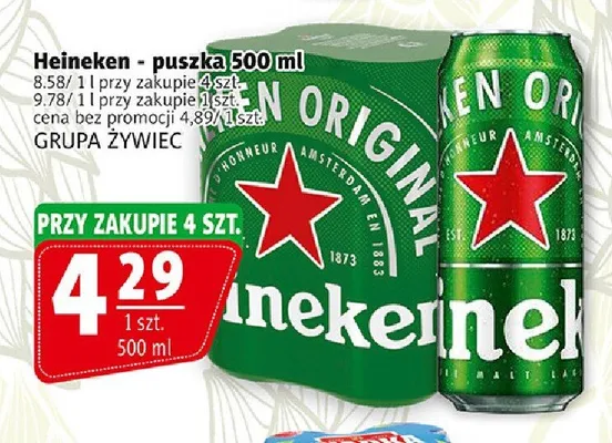 Piwo Heineken promocja w Prim Market
