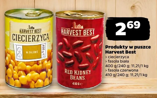 Fasola czerwona Harvest Best promocja w Netto