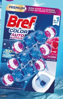 Zawieszka do wc Bref Color Auto Active Flower Blue Water 3-pak promocja w Dino