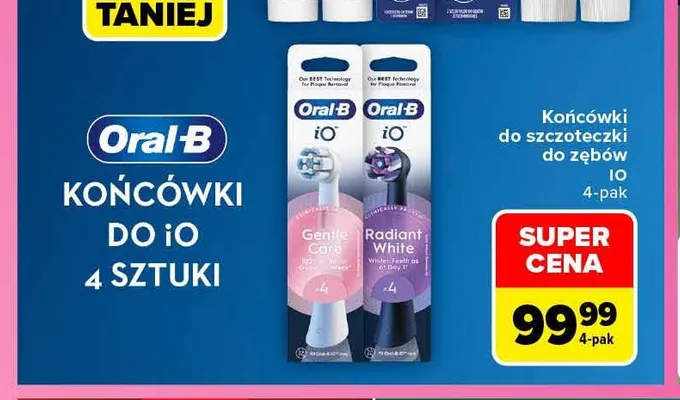 Końcówki do szczoteczki do zębów Oral-B iO Radiant White 4-pak promocja w Carrefour