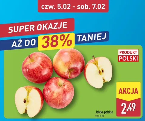 Jabłka polskie promocja w Aldi
