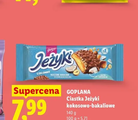 Ciastka Jeżyki kokosowo-bakaliowe Goplana promocja w Lidl