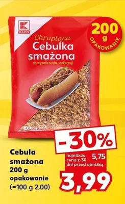 Cebula smażona chrupiąca K-Classic promocja w Kaufland