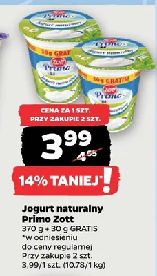 Jogurt naturalny promocja w Netto