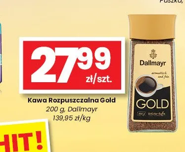 Kawa rozpuszczalna Dallmayr Gold promocja w emma MARKET