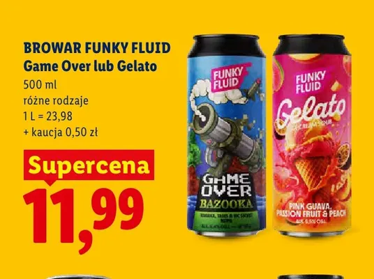 Piwo Browar Funky Fluid Game Over promocja w Lidl