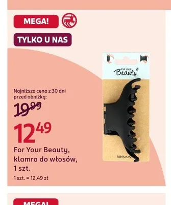 Klamra do włosów For Your Beauty promocja w Rossmann