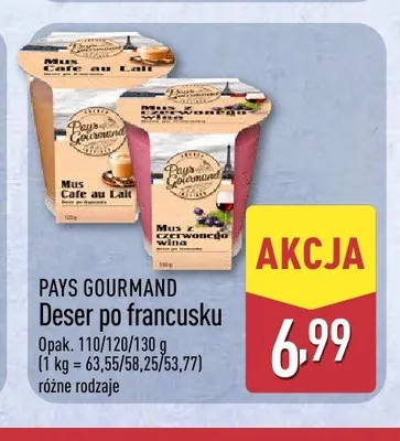 Deser po francusku Mus Cafe au Lait Pays Gourmand promocja w Aldi