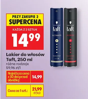 Lakier do włosów Ultimate promocja w Biedronka