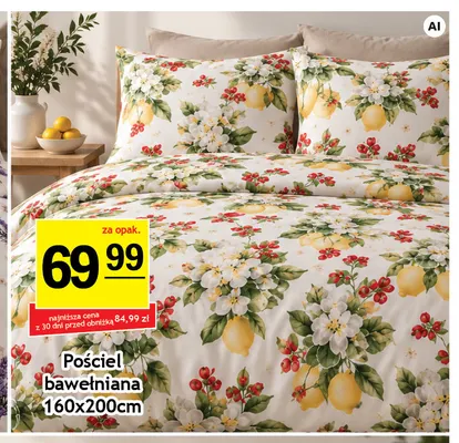 Pościel bawełniana 160x200 cm promocja w Gram Market