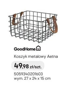 Koszyk metalowy GoodHome Aetna promocja w Castorama