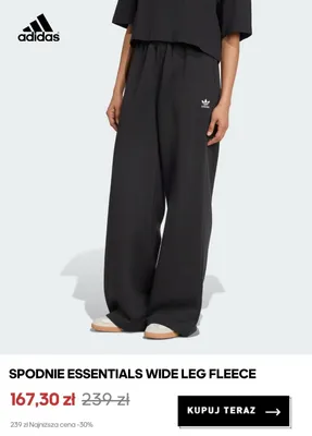 Spodnie sportowe Adidas Essentials Wide Leg Fleece promocja w Adidas