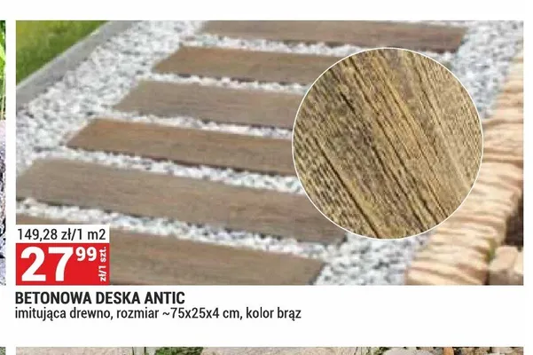 Betonowa deska Antic Bruk-Bet promocja w Merkury Market