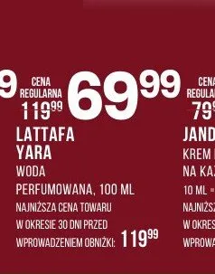 Woda perfumowana Lattafa Yara promocja w Drogerie Natura