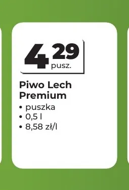 Piwo Lech Premium promocja w Odido