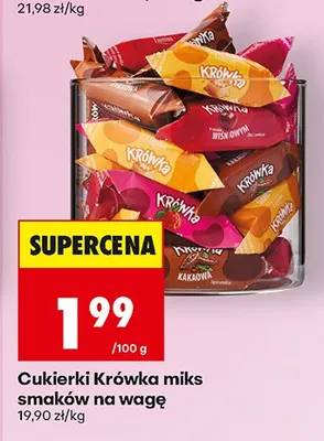 Cukierki krówka miks smaków na wagę promocja w Biedronka