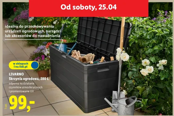 Skrzynia ogrodowa 280l promocja w Lidl