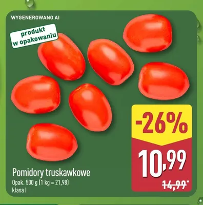 Pomidory truskawkowe promocja w Aldi
