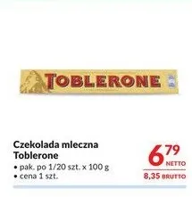 Czekolada mleczna Toblerone promocja w Makro