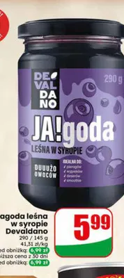 Jagoda leśna w syropie Devaldano promocja w Dino