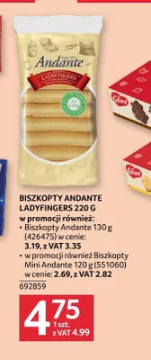 Biszkopty Andante Ladyfingers promocja w Selgros