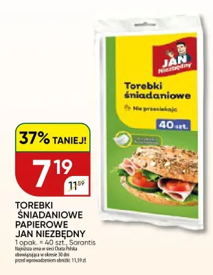 Torebki śniadaniowe papierowe Jan Niezbędny promocja w Chata Polska
