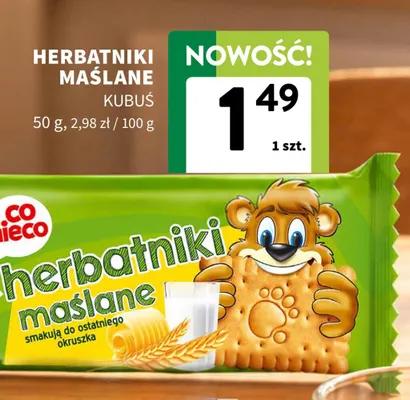 Herbatniki maślane Kubuś promocja w Intermarche