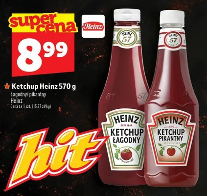 Ketchup łagodny Heinz promocja w TOPAZ