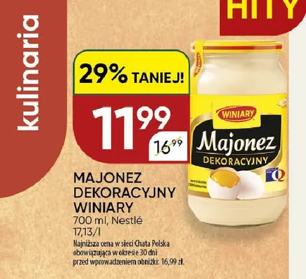 Majonez dekoracyjny Winiary promocja w Chata Polska