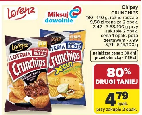 Chipsy Crunchips Lorenz promocja w Carrefour