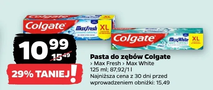 Pasta do zębów Max Fresh, Max White promocja w Netto