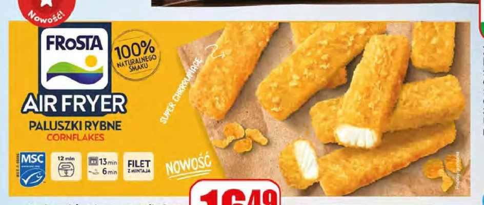 Paluszki rybne cornflakes Air Fryer Frosta promocja w Dino