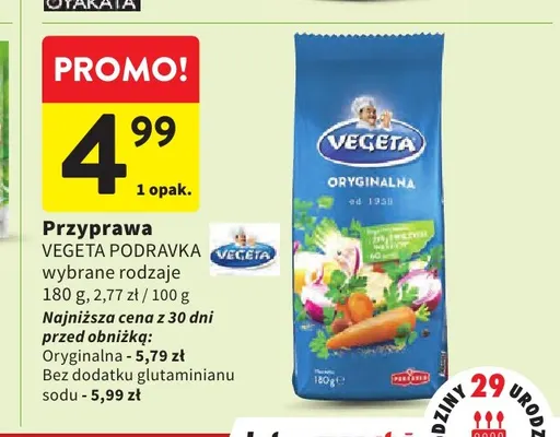 Przyprawa Vegeta Podravka promocja w Intermarche