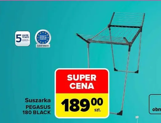 Suszarka Pegasus 180 Black Leifheit promocja w Carrefour
