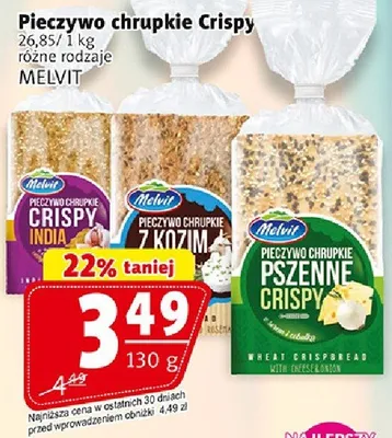 Pieczywo chrupkie Crispy różne rodzaje promocja w Prim Market
