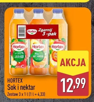 Sok i nektar HORTEX 3-pak 1l promocja w Aldi