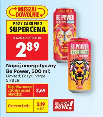 Napój energetyczny Limited promocja w Biedronka