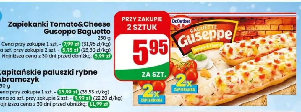 Zapiekanka Tomato&Cheese Guseppe Baguette promocja w Dino