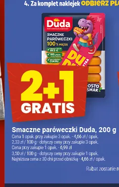 Smaczne paróweczki Duda promocja w Twój Market