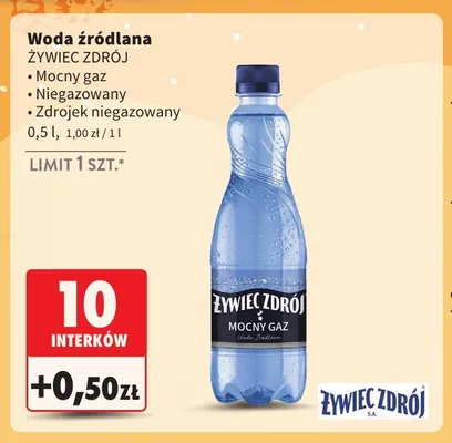 Woda źródlana Żywiec Zdrój Niegazowany promocja w Intermarche