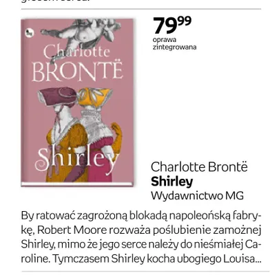 Książka Shirley Charlotte Brontë promocja w Empik