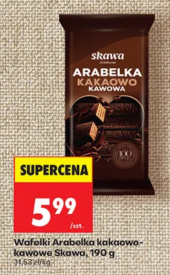 Wafelki Arabelka kakaowo-kawowe Skawa promocja w Biedronka
