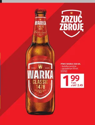 Piwo Warka Classic promocja w Selgros