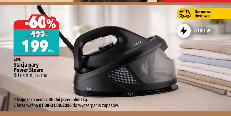 Stacja pary Lafe Power Steam promocja w Biedronka Home