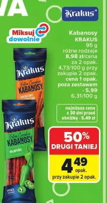 Kabanosy KRAKUS promocja w Carrefour Market