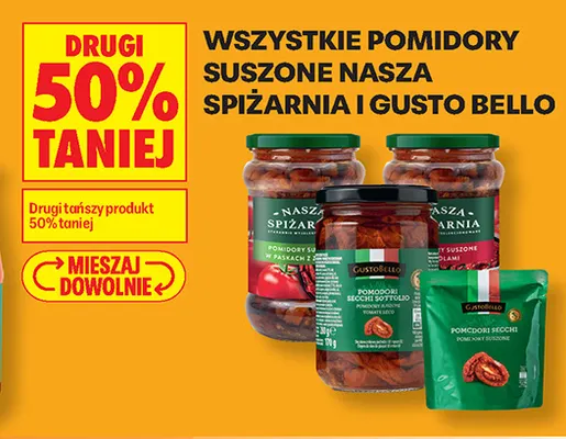 Pomidory suszone Gusto Bello promocja w Biedronka